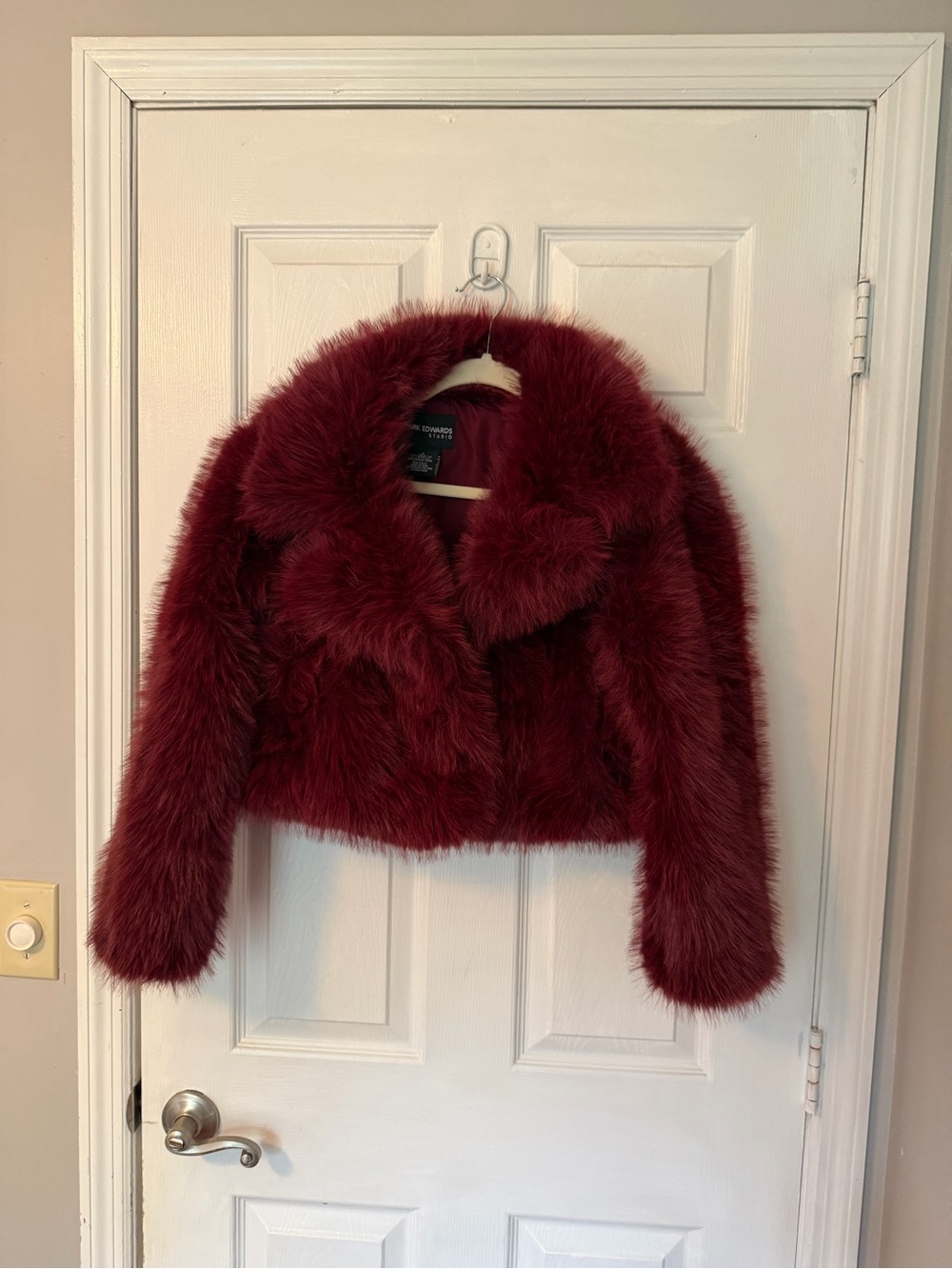 NWT Mark Edwards Faux Fur Cropped Jacket